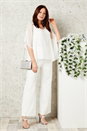 Ivory  Wide Leg Trousers, Image 1 of 6