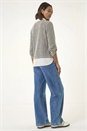 Beige 2 in 1 Mock Shirt Textured Knit Jumper, Image 5 of 6