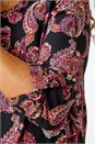Red Paisley Border Print Stretch Tunic Top, Image 5 of 5