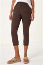 Chocolate Cropped Stretch Denim Jegging, Image 4 of 5