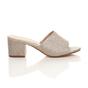 Rose Gold AJVANI Rose Gold Mid Block Heel Peep Toe Mules Sandals, Image 2 of 6