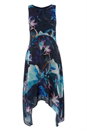 Navy  Chiffon Hanky Hem Dress, Image 4 of 4