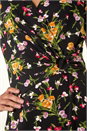 PINK Floral Stretch Ring Detail Midi Dress, Image 5 of 5