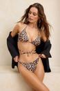 Multi WOVCOR Multi Leopard Print Padded Bikini Top, Image 1 of 5