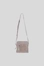 Grey Genuine Leather Crossbody Bag with Adjustable Strap, Image 2 of 5