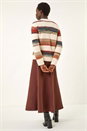 Ivory  Stripe Buttoned Knit Cardigan, Image 4 of 7