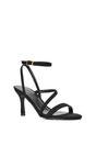 Black XY LONDON Black 'Sherry'' Strappy Barely There Stilettos Heel Shoes, Image 2 of 5