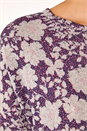Pink Floral Banded Hem Snit Top, Image 5 of 5