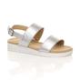 Silver AJVANI Silver Flatform Strappy Sandals, Image 1 of 6