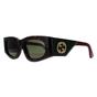Brown Rectangle Havana with Green and Red Green GG1664S, Image 2 of 4