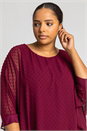 Wine Curve Textured Spot Overlay Top, Image 4 of 5