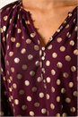 Wine Spot Foil Print Blouse, Image 5 of 5