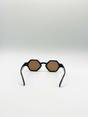 Black Round Hexagon Sunglasses, Image 6 of 6