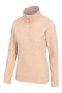 Beige Snowdon Melange Fleece Top, Image 3 of 4