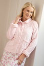 Pink Camille Lingerie Pink Classic Button Bed Jacket, Image 1 of 7