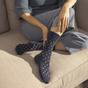 Charcoal 6 Pairs Patterned Non-Binding Cotton Socks, Image 3 of 4
