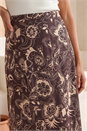 Chocolate Paisley Swirl Print Midi Skirt, Image 4 of 4