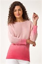 Light Pink Ombre Shimmer Knit Jumper, Image 4 of 5