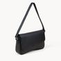 Black Assots London Black 'BEVERLY' Pebble Grain Real Leather Shoulder Bag, Image 2 of 4