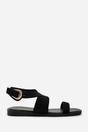 Black Canopy Cross Over Strap Sandal, Image 2 of 6