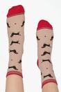 Cream Sausage Dogs Sunglasses Bamboo Socks, Image 4 of 5