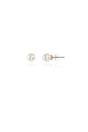 White Cachet London Mac 8 White Pearl Earrings, Image 1 of 2
