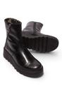 Black Womens Leather Platform Boots-TARP553FLY, Image 5 of 5