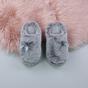 Grey AJVANI Grey Fluffy Mule Slippers, Image 4 of 6