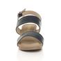 Navy Blue AJVANI Navy Blue Mid Wedge Heel Strappy Slingback Sandals, Image 6 of 6