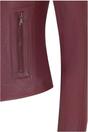 Burgundy Slim-Fit Leather Biker Jacket-Tulsa, Image 7 of 7