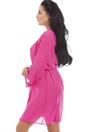 Pink Camille Lingerie Pink Lightweight Chiffon Chemise & Wrap Set, Image 6 of 6