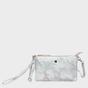 Blue 'TODD' Tie Dye Real Leather Crossbody Wristlet Bag, Image 1 of 6