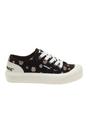 Black Jazzin Monroe Daisy Canvas Trainers, Image 1 of 5