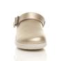 Gold AJVANI Gold Low Wedge Slingback Clogs Mules, Image 6 of 6