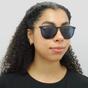 Brown Round Havana Dark Blue Erika 4171 Sunglasses, Image 2 of 3