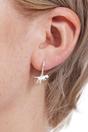 Silver Sterling Silver T-Rex Hoops, Image 2 of 3