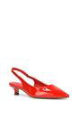 Red 'Jenny'  Pointed Toe Low Kitten Heel Slingback Pumps, Image 2 of 5