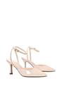 Natural XY LONDON Natural 'Tori' Pointed Toe Stiletto Heels With Ankle Strap, Image 3 of 6