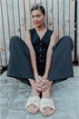 Black Smart Twill Wide Leg Pocket Trouser, Image 7 of 7