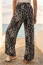 Black Animal Print Stretch Trouser, Image 3 of 4
