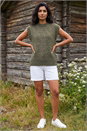 Khaki Speckled Knit Vest, Image 2 of 4