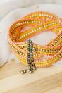 Orange Pearl Thick Open Cuff Kada Bangle, Image 2 of 2