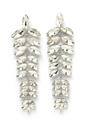Silver AVANT-GARDE PARIS Silver Multicolored Cascading Leaf-Shaped Drop Earrings, Image 1 of 5