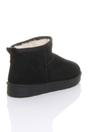 Black AJVANI Black Faux Fur Lined Mini Ankle Boot Slippers, Image 4 of 5
