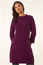 Purple Patch Pocket Knit Dress, Image 2 of 5