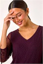 Aubergine Spot Burnout Overlay Top, Image 4 of 5