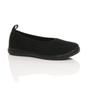 Black AJVANI Black Flat Comfort Slip On Trainers, Image 1 of 6