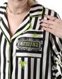 Black Beetlejuice Stripey Pyjama Set, Image 4 of 6