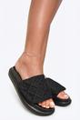 Black iKrush Black Josie Flatform Sandals, Image 5 of 8