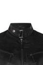 Black Slim-Fit Leather Biker Jacket-Tulsa, Image 4 of 5